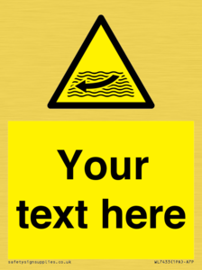 Custom Warning strong river flows